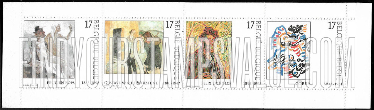 FindYourStampsValue: Belgian Artists, Details or entire paintings