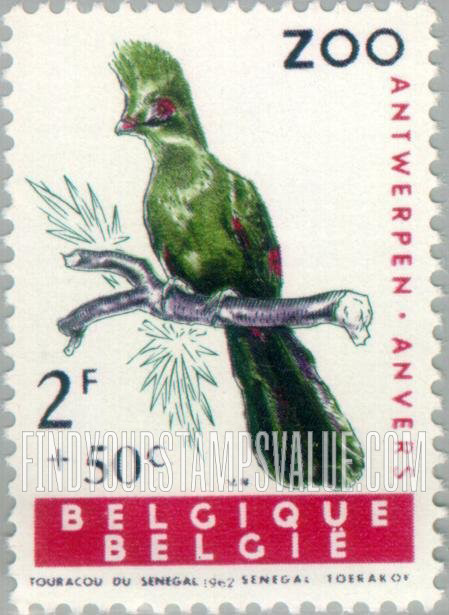 FindYourStampsValue: Semi-Postal, Birds: Guinea touraco