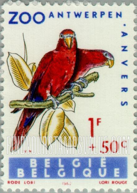FindYourStampsValue: Semi-Postal, Birds: Red lory