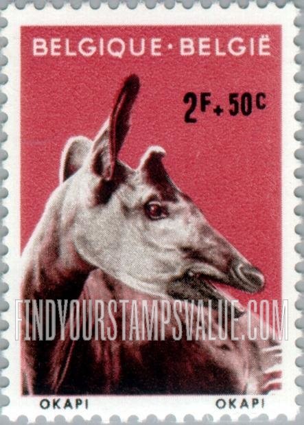 FindYourStampsValue: Semi-Postal, Animals: Okapi