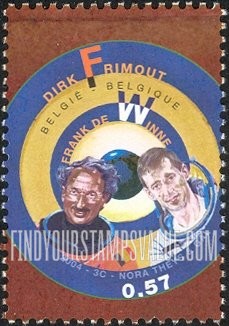 FindYourStampsValue: Famous Belgians: Dirk Frimout and Frank de Winne, astronauts