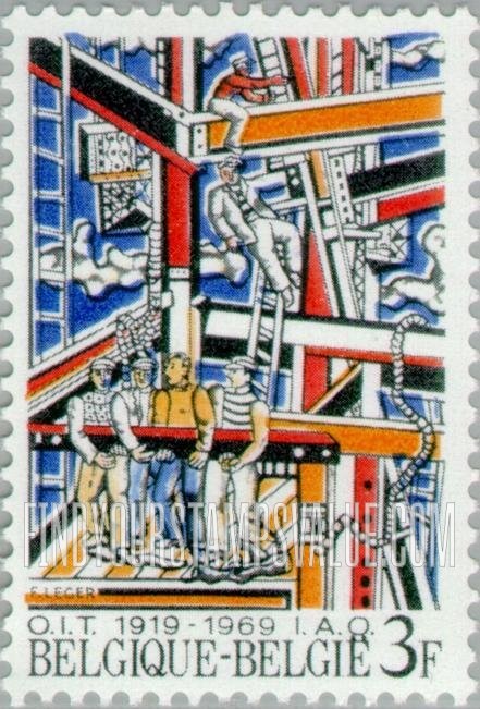 FindYourStampsValue: Construction Workers, by F. Leger