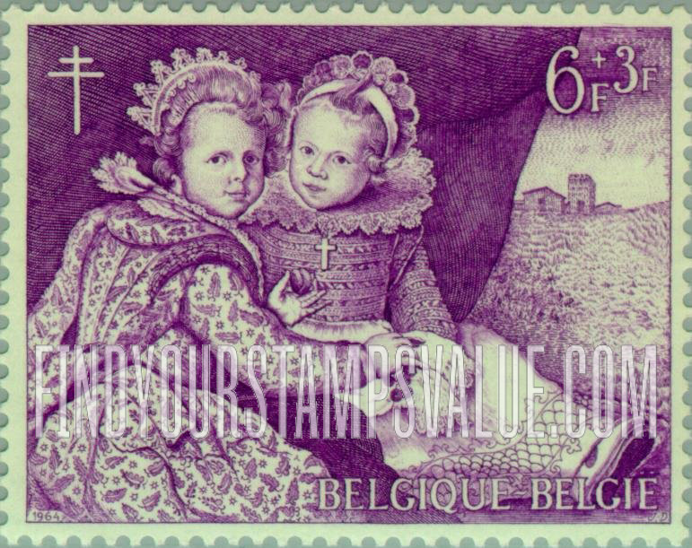 FindYourStampsValue: Semi-Postal: Artist’s children by Cornelis De Vos