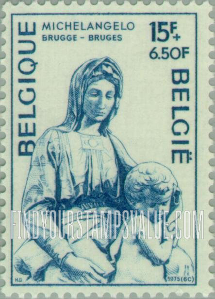 FindYourStampsValue: Semi-Postal: Virgin and Child, by Michelangelo