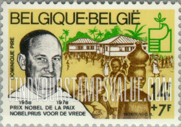 FindYourStampsValue: Semi-Postal: Father Pire, African Village