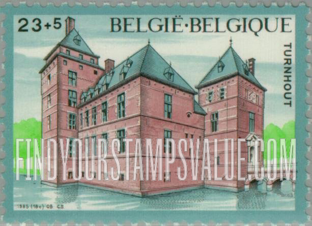 FindYourStampsValue: Semi-Postal, Solidarity, Castles: Turnhout