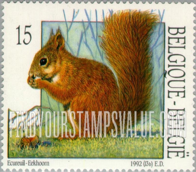 FindYourStampsValue: Animals: Squirrel
