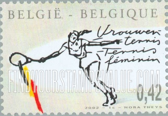 FindYourStampsValue: Royal Belgian Tennis Federation, Centenary: Women’s tennis