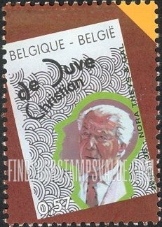 FindYourStampsValue: Famous Belgians: Christian de Duve, 1974 Nobel laureate in Physiology or Medicine
