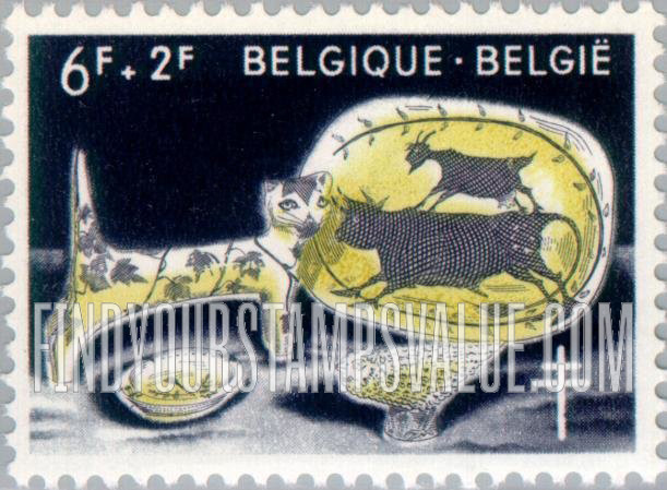 FindYourStampsValue: Semi-Postal, Belgian handicrafts: Ceramics