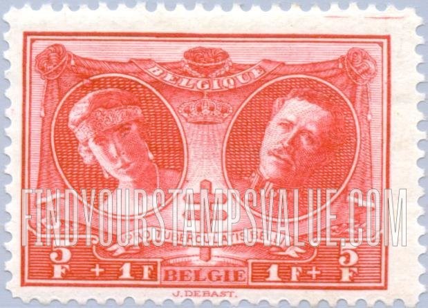 FindYourStampsValue: Semi-Postal: Queen Elisabeth and King Albert