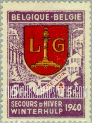 FindYourStampsValue: Semi-Postal, Coats of Arms: Liege