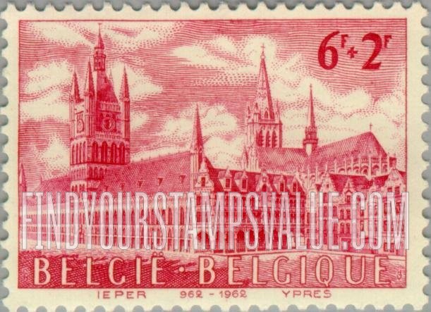 FindYourStampsValue: Semi-Postal: Cloth Hall, Ypres