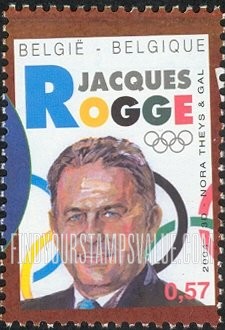 FindYourStampsValue: Famous Belgians: Jacques Rogge, International Olympic Committee President