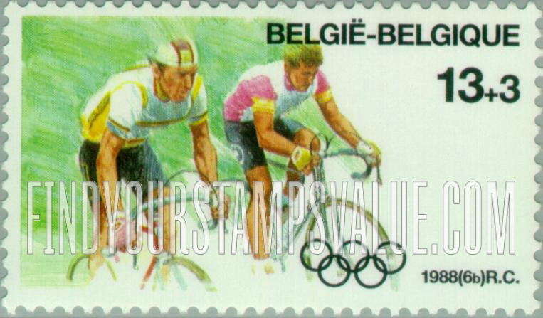 FindYourStampsValue: Semi-Postal, 1988 Summer Olympics, Seoul: Cycling