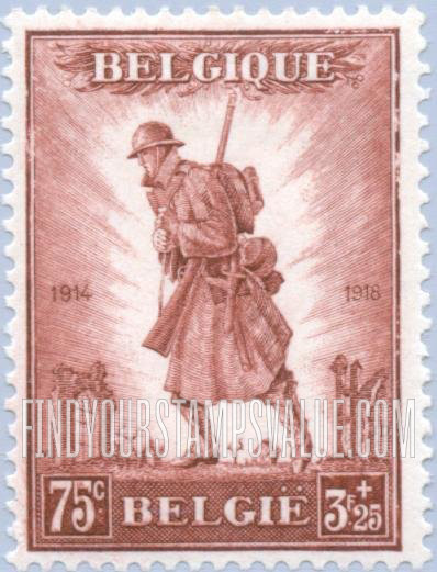 FindYourStampsValue: Semi-Postal: Belgian Infantryman