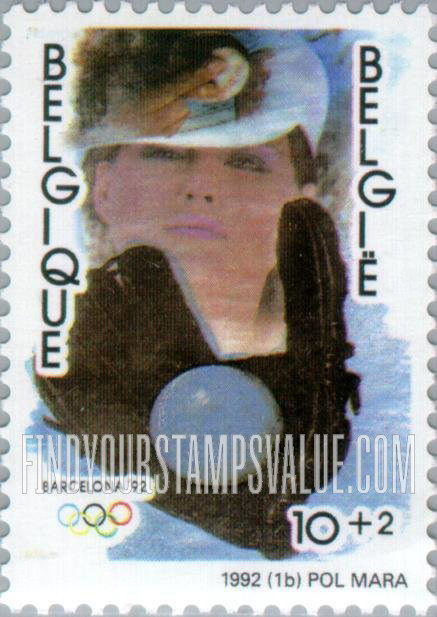 FindYourStampsValue: Semi-Postal, 1992 Winter and Summer Olympics, Albertville and Barcelona: Baseball