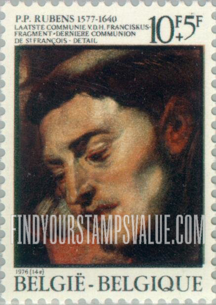 FindYourStampsValue: Semi-Postal, Rubens Paintings (Details): Last Communion of St. Francis
