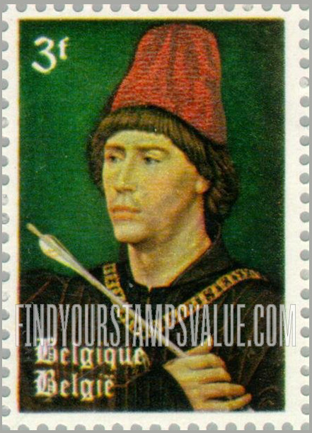FindYourStampsValue: Semi-Postal, Rogier van der Weyden Paintings: Man with Arrow