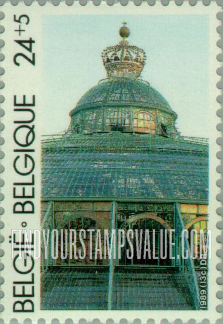 FindYourStampsValue: Semi-Postal, Solidarity: Royal Greenhouses of Laeken, Dome exterior