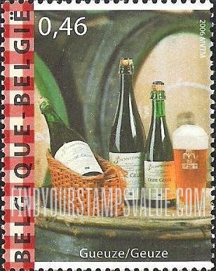 FindYourStampsValue: Belgian Foods and Beverages: Geuze (doubly-fermented beer)