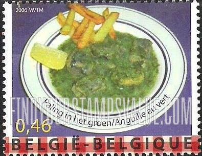 FindYourStampsValue: Belgian Foods and Beverages: Eel in green sauce