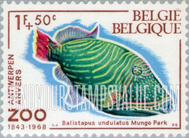 FindYourStampsValue: Semi-Postal: Undulate Triggerfish