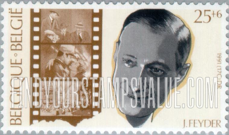 FindYourStampsValue: Semi-Postal, Belgian Film Personalities: Jacques Feyder (1899-1948), director