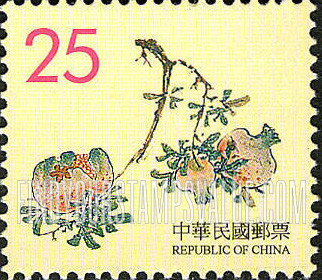 FindYourStampsValue: Ancient Chinese Engraving: Various pictures of fruit - 中国古代版画: 各种水果图片