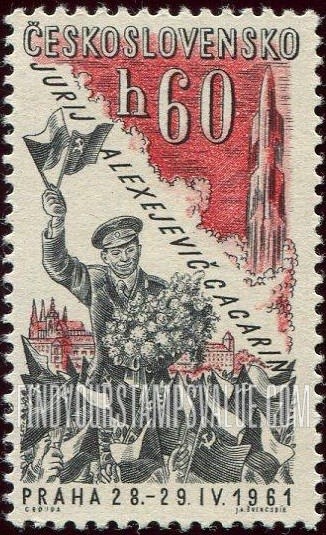 FindYourStampsValue: AIR POST STAMPS - Prague hails Gagarin