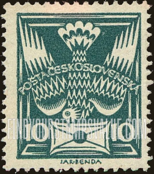 FindYourStampsValue: Carrier Pigeon with Letter