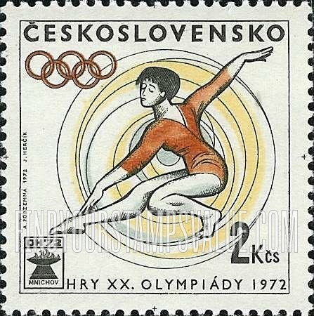 FindYourStampsValue: Gymnast, Olympic Rings and Emblem