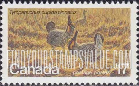 FindYourStampsValue: Greater prairie chicken