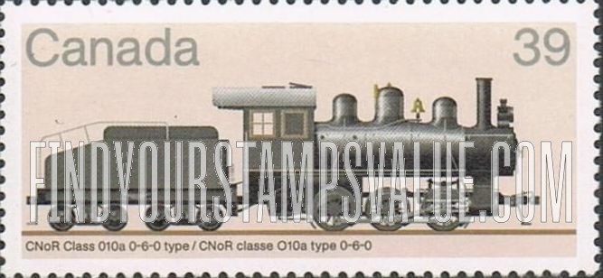 FindYourStampsValue: Locomotives Type of 1984: Canadian Northern O10a
