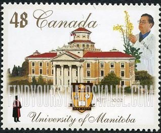 FindYourStampsValue: Universities: University of Manitoba, 125th anniv