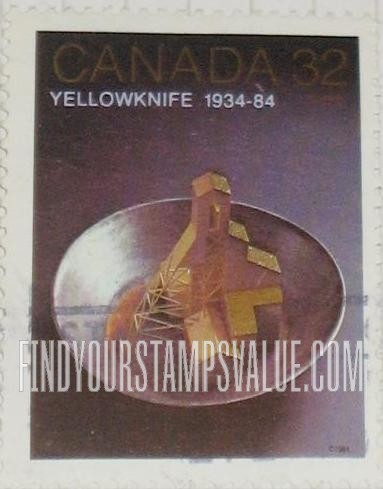FindYourStampsValue: Yellowknife, 50th Anniversary: Gold Mine
