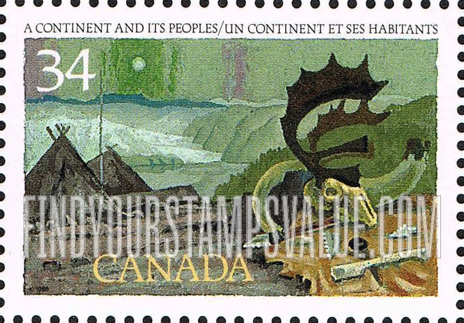 FindYourStampsValue: Siberian Indians discover and inhabit America, 10,000 B.C.