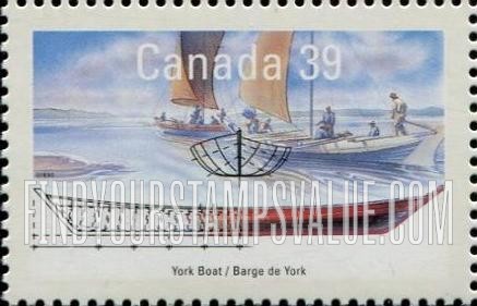 FindYourStampsValue: Small Craft Type of 1989: York Boat