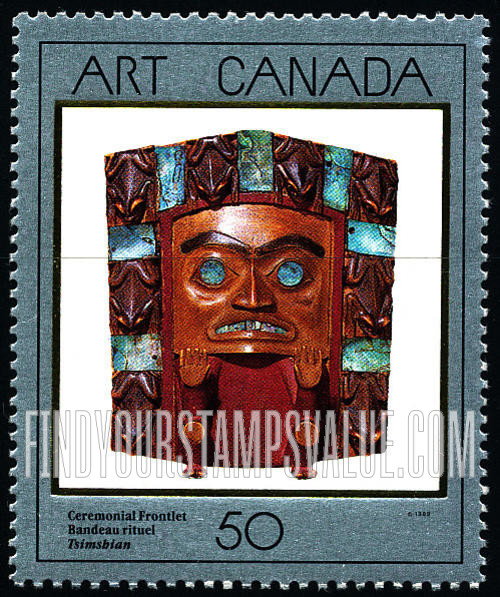 FindYourStampsValue: Art Type of 1988: Ceremonial Frontlet (headpiece)