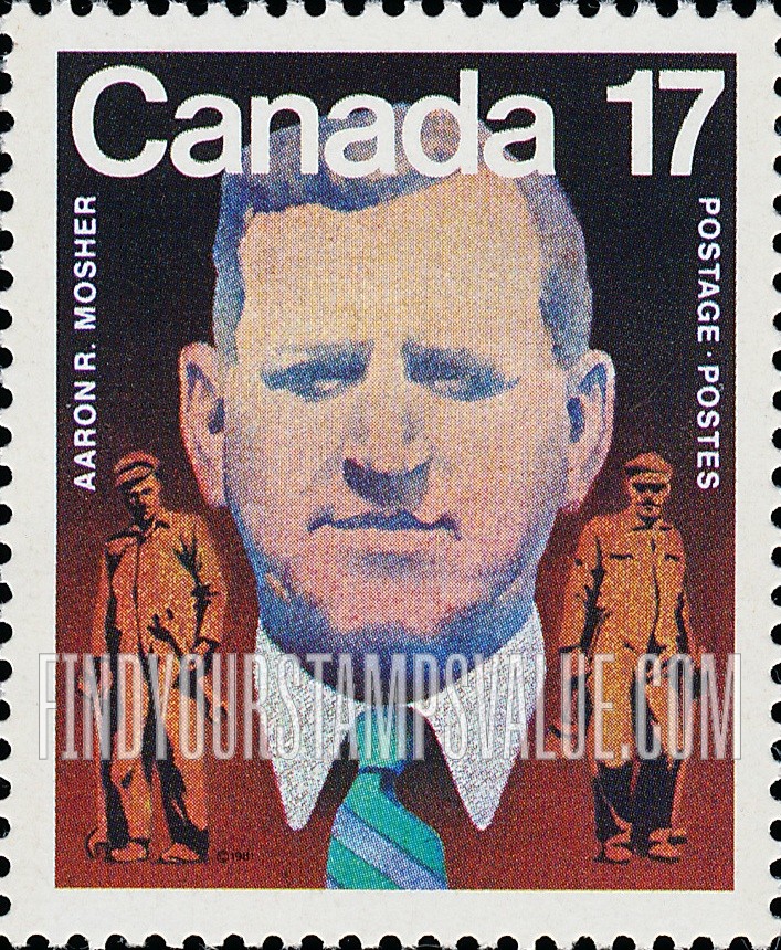 FindYourStampsValue: Aaron Mosher (1881-1959), Labor Congress founder
