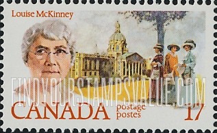 FindYourStampsValue: Louise McKinney, (1868-1931) Alberta legislative building
