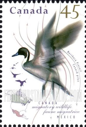 FindYourStampsValue: Migratory Wildlife: Northern pintail