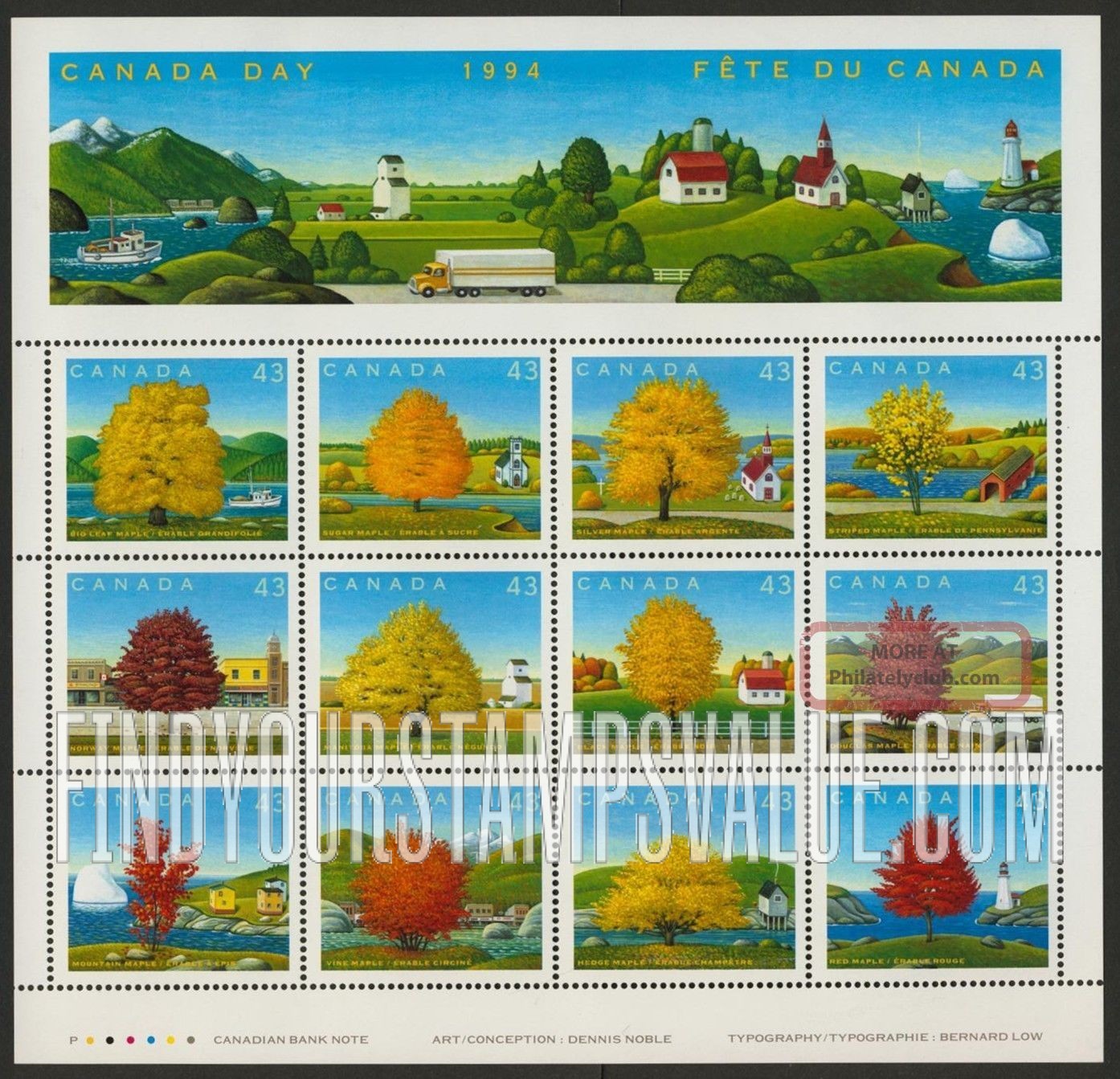 FindYourStampsValue: Canada Day, Maple Trees