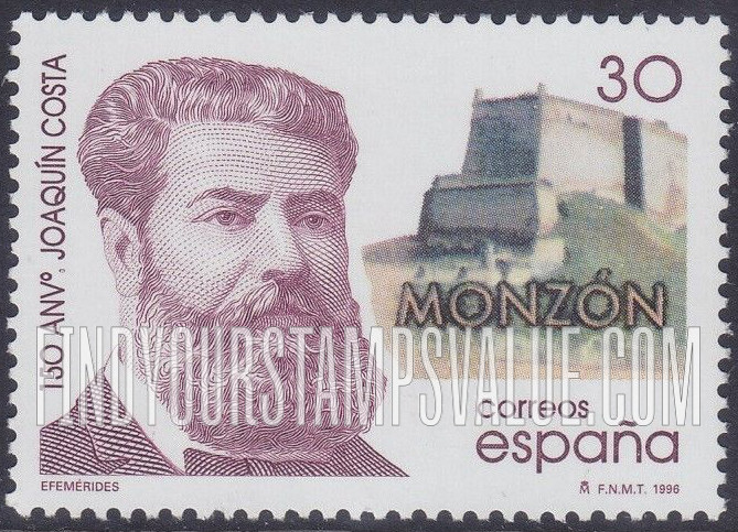 FindYourStampsValue: Joaquín Costa (1846-1911), Lawyer, Teacher