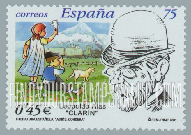 FindYourStampsValue: Leopoldo Alas, “Clarín”, (1852-1901), Writer