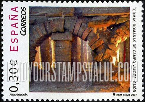 FindYourStampsValue: Roman Baths, Campo Valdés