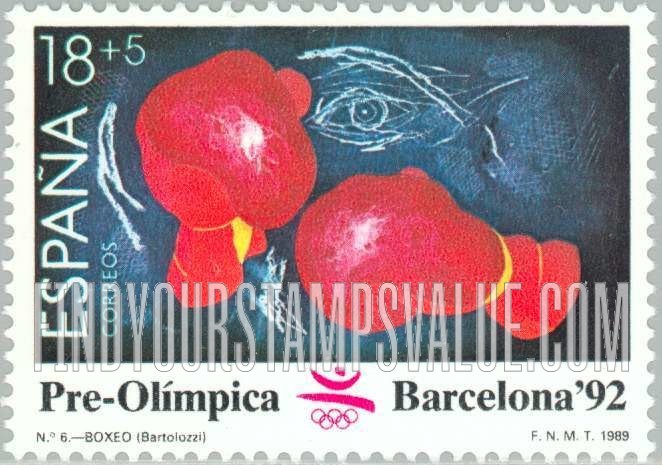 FindYourStampsValue: Semi-Postal: 1992 Summer Olympics, Barcelona, Boxing