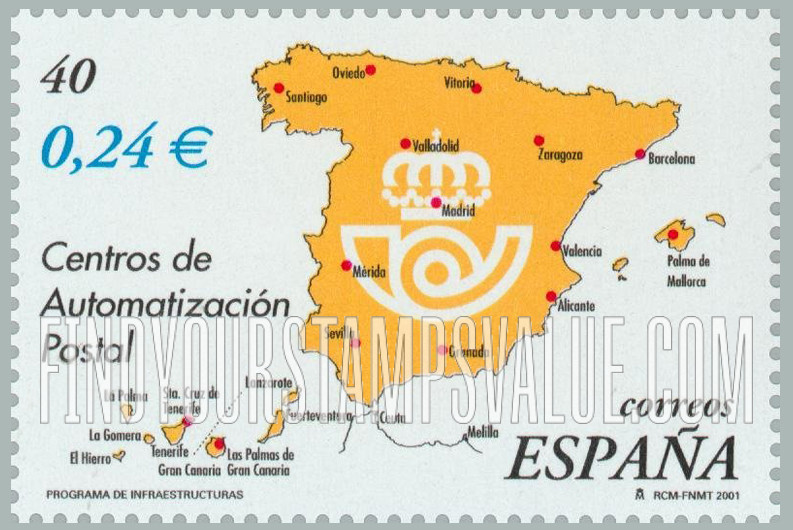 FindYourStampsValue: Ministry of Development, 150th Anniversary: Map showing Automated postal centers