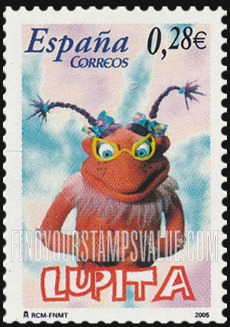 FindYourStampsValue: Los Lunnis children’s television show: Lupita