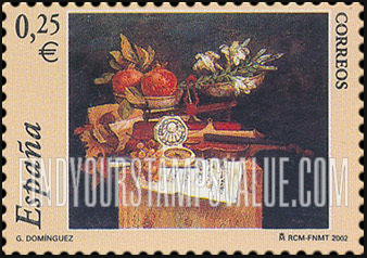 FindYourStampsValue: Paintings With Musical Instruments by Goyo Domínguez